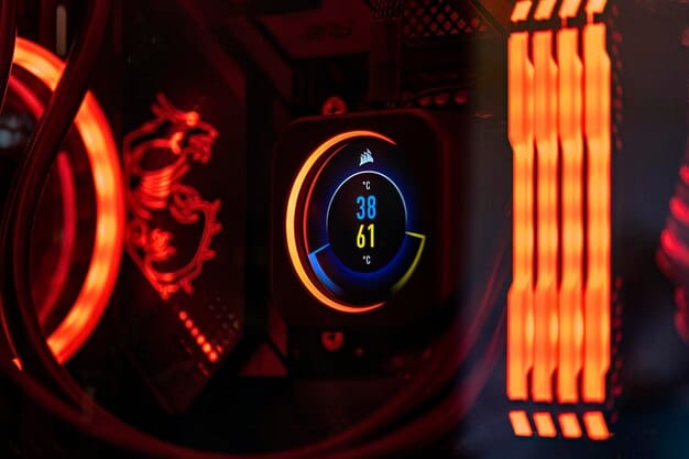 A screenshot of MSI Afterburner's interface, showing real-time GPU and CPU usage, temperature graphs, and fan speed controls. The overlay displays in-game FPS and hardware stats.