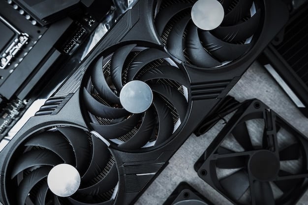 Photo of a gaming PC's interior, highlighting the CPU cooler, RAM modules, and SSD. The components are neatly arranged and well-ventilated.