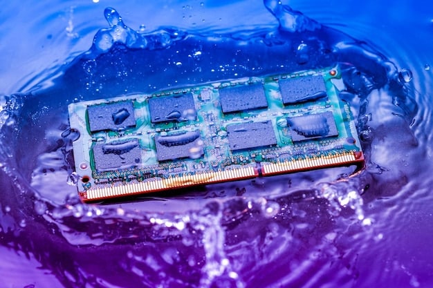 A detailed image of an NVMe SSD installed directly on a motherboard, highlighting its compact form factor and direct connection to the PCIe lanes. The image also shows other components of the motherboard such as the CPU socket and RAM slots.