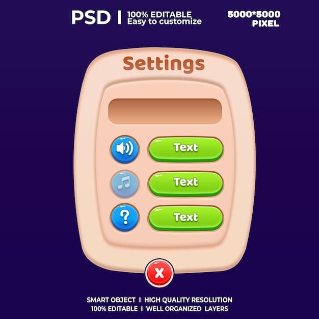 A screenshot of a mobile game settings menu highlighting options for customizable controls, text size adjustments, and colorblind modes. The menu is easy to navigate with clear labels and intuitive design.
