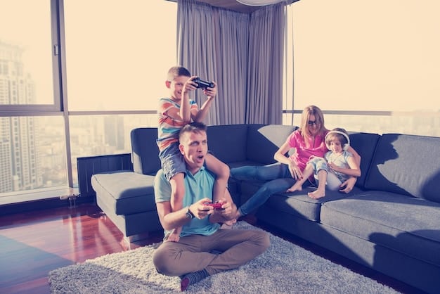 A vibrant image showcasing the versatility of the Nintendo Switch, with a family playing Mario Kart on a TV screen, and a close-up of the Switch being used in handheld mode. The image should highlight the console's unique appeal to both solo and group players.