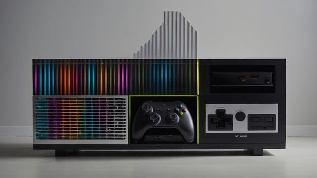 A graphic comparing the technical specifications of the PlayStation 5, Xbox Series X, and Xbox Series S in a side-by-side table.